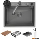 Кухонные мойки Roxen Stage Plus 560250-60B многофункциональная 8 в 1 (60*48/графит)
