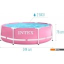 Бассейны Intex Pink Metal Frame 28290 (244х76 см)