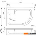 Душевые поддоны Triton Полукруглый ПД18 120x80