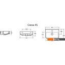 Умывальники Керамин Сквэа 45 (с отверстием белый + крепление)
