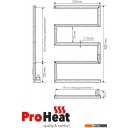 Полотенцесушители ProHeat Snake 50х83 (терморегулятор, таймер, черный муар)