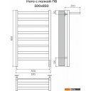Полотенцесушители TERMINUS Ното П8 500x850 (с полкой, quick touch)