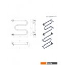 Полотенцесушители Двин M 50/50 без полки 3/4 (полированный)