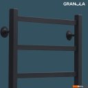 Полотенцесушители Granula Квадро 50x80 с полкой (терморегулятор с таймером слева, черный матовый)