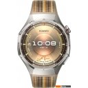 Умные часы и браслеты Huawei Watch GT 6 Pro 46 мм (серебристый, с коричневым плетеным ремешком, международная версия)