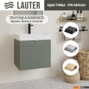 Мебель для ванных комнат Lauter Тумба с умывальником Melisa 50 (серо-зеленый п/мат/искусственный мрамор)