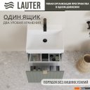 Мебель для ванных комнат Lauter Тумба с умывальником Melisa 50 (серо-зеленый п/мат/искусственный мрамор)