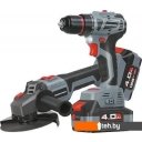 Наборы электроинструментов P.I.T. PSR18-D5 + PWS125-C6 (шуруповерт, болгарка, 2 АКБ, кейс)