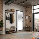 Металлические двери Guard Зеркало 96x205 правая (серебристый/белый матовый)