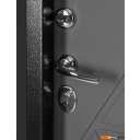Металлические двери Guard Термо MG75 87х205 левая (черное серебро/серый)