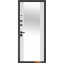 Металлические двери Guard Зеркало 86x205 левая (серебристый/белый матовый)