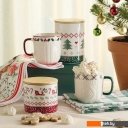 Кружки, чашки, стаканы для горячих напитков Andrea Fontebasso New Milk & Coffee Let It Snow Ягоды и клетка NL614043042
