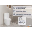 Унитазы Lauter W76 P-TRAP 21122762 + гигиенический душ Glow 21LT0224GL (горизонтальный выпуск)