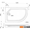 Душевые поддоны Triton Полукруглый ПД16 120x80