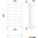 Полотенцесушители TERMINUS Евромикс П8 500x800 (RAL 9005 матовый)