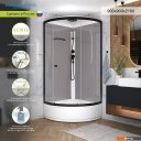Душевые кабины Domani-Spa Simple 99 Mid 90x90 DS01Sm99MGrCl00.Gt-V1.2-Black