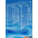 Душевые кабины Водный мир Cтандарт ВМ-886 Е L 80x120 (матовое стекло)