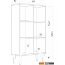 Полки, стеллажи, системы хранения MONOFIX Одос Вертикальный 6 секций (графит)