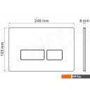 Унитазы Roxen Simple Compact в комплекте с инсталляцией StounFix Dual Fresh 6 в 1 966686 (кнопка: бежевый)