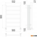 Полотенцесушители TERMINUS Аврора П6 500x600 (RAL 9003)