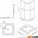 Душевые кабины Maroni Stile Nero-GLS 100x100 Щ0000063956