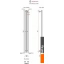 Полотенцесушители TERMINUS Стойка Trio Круг 120х1200 (матовое золото)