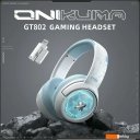 Наушники и гарнитуры Onikuma GT802 (белый/голубой)