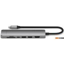 USB-хабы и док-станции Satechi 7-in-1 USB-C Slim Multiport Adapter with Ethernet ST-P7SM (серый)