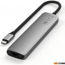 USB-хабы и док-станции Satechi 7-in-1 USB-C Slim Multiport Adapter with Ethernet ST-P7SM (серый)