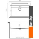 Кухонные мойки Polygran Argo 760 (кремовый)