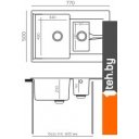 Кухонные мойки Polygran Brig 770 (кремовый)