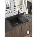 Кухонные мойки Polygran Deka 700 (черный)