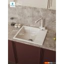 Кухонные мойки Polygran Deka 600 (белый хлопок)