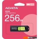 USB Flash ADATA UC300 256GB (черный/зеленый)