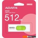 USB Flash ADATA UV320 512GB (белый/зеленый)