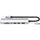 USB-хабы и док-станции Satechi 7-in-1 USB-C Slim Multiport Adapter with Ethernet ST-P7SS (серебристый)