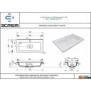 Умывальники Symbolite Каре Люкс Мини 70х35