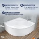 Ванны Lauter Majestica 150x150 21040150 (с ножками, лицевым экраном и сифоном 21Y32001 матовый черный)
