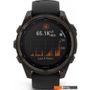 Умные часы и браслеты Garmin Fenix 8 Solar, Sapphire 47мм (титановый угольно-серый DLC с черным ремешком)