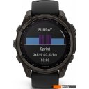 Умные часы и браслеты Garmin Fenix 8 Solar, Sapphire 47мм (титановый угольно-серый DLC с черным ремешком)