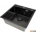 Кухонные мойки Basic CL DS Decor 50x50 (черный, коландер, дозатор)