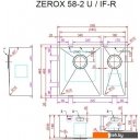 Кухонные мойки Zorg Zerox 58-2 U / IF-R PVD Gunblack