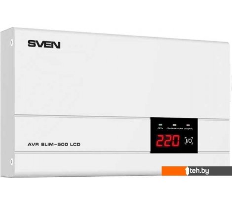  - Стабилизаторы и сетевые фильтры SVEN AVR SLIM-500 LCD - AVR SLIM-500 LCD