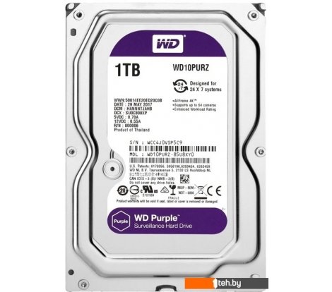  - Жесткие диски WD Purple 1TB [WD10PURZ] - Purple 1TB [WD10PURZ]