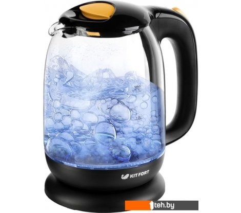  - Чайники и термопоты Kitfort KT-625-4 (черный/желтый) - KT-625-4 (черный/желтый)