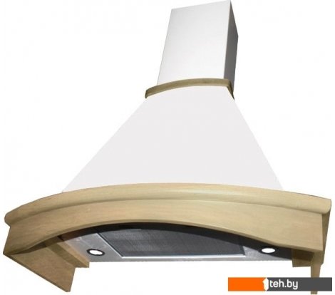  - Вытяжки Elikor Ротонда 90П-650-П3Д (бежевый/дуб неокрашеный) - Ротонда 90П-650-П3Д (бежевый/дуб неокрашеный)