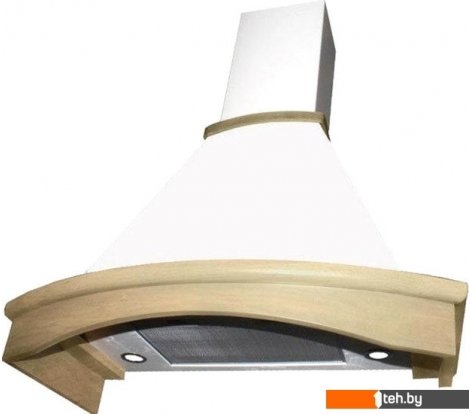  - Вытяжки Elikor Ротонда 90П-1000-П3Д (бежевый/дуб неокрашенный) - Ротонда 90П-1000-П3Д (бежевый/дуб неокрашенный)
