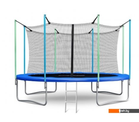  - Батуты Atlas Sport 374 см - 12 ft (с лестницей, внутренняя сетка, синий) - 374 см - 12 ft (с лестницей, внутренняя сетка, синий)