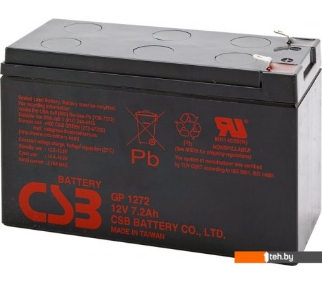  - Аккумуляторы для ИБП CSB GP1272 F2 (12В/7.2 А·ч) - GP1272 F2 (12В/7.2 А·ч)