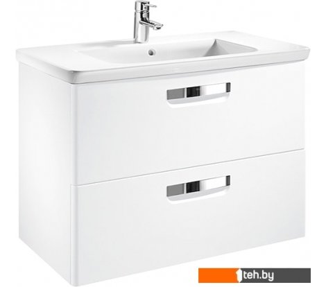 - Мебель для ванных комнат Roca Тумба под умывальник Gap 80 (белый глянец) - Тумба под умывальник Gap 80 (белый глянец)